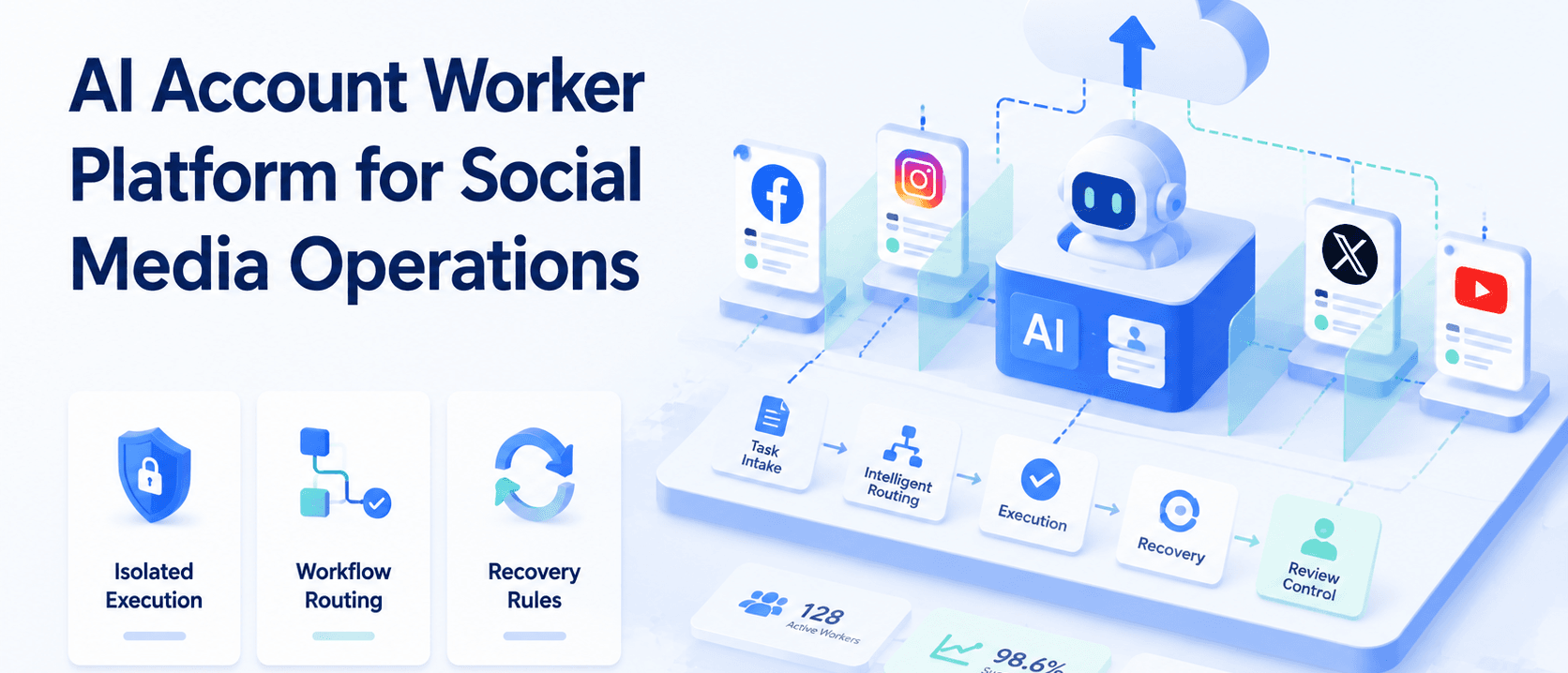 面向社交媒体运营的 AI 账号执行者平台