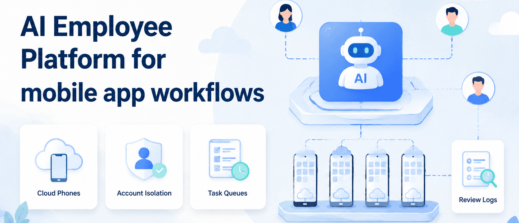 面向移动应用工作流的 AI 员工平台