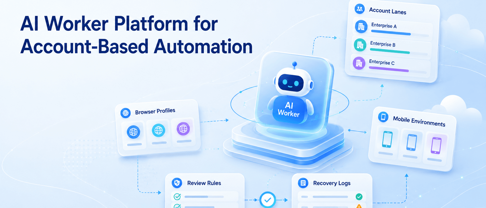 面向基于账号自动化的 AI 工作者平台
