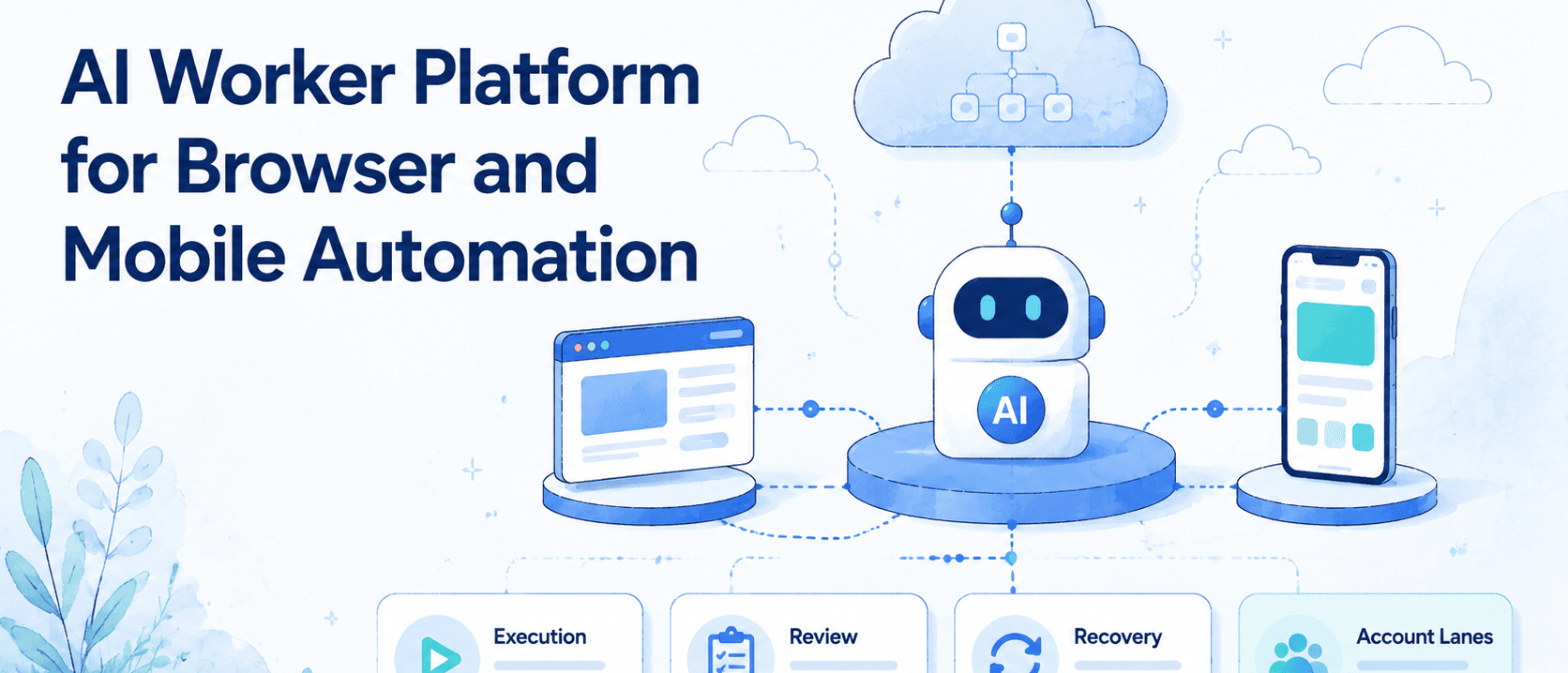 面向浏览器与移动自动化的 AI 工作者平台