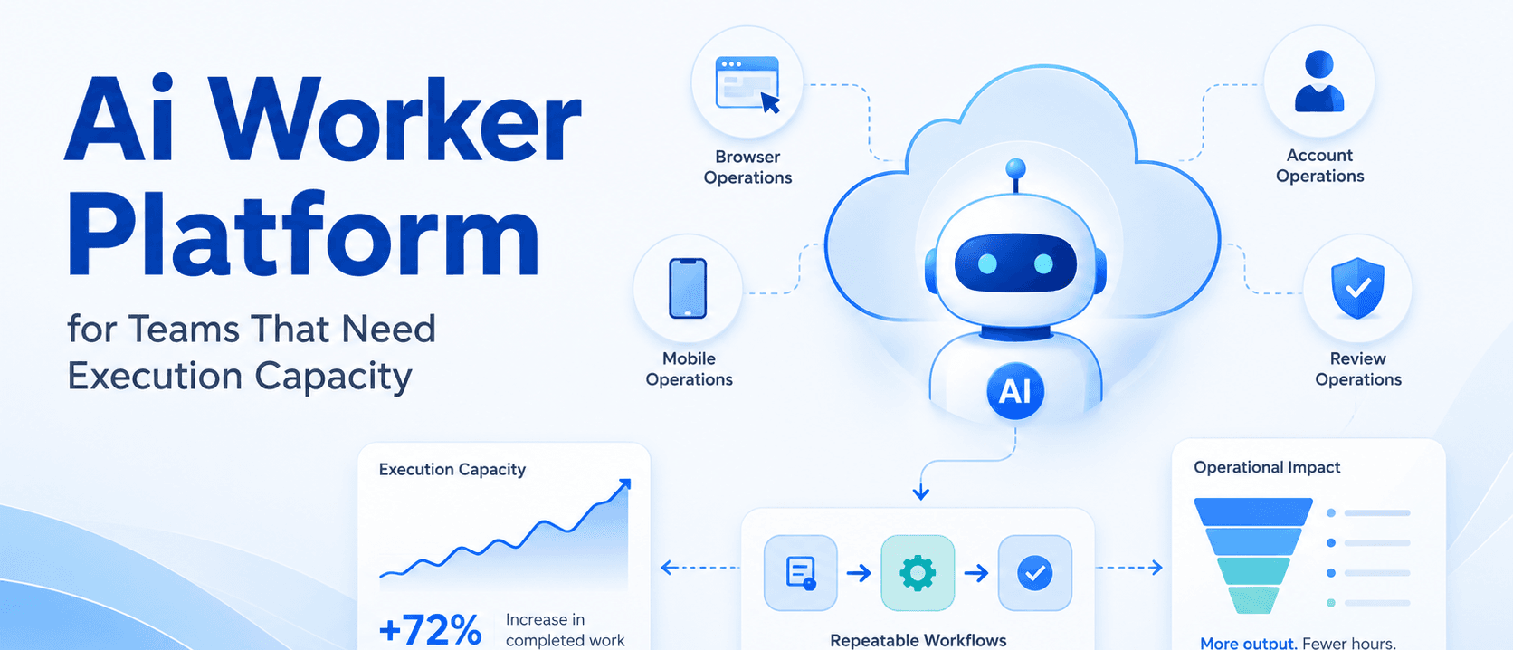 面向需要执行产能团队的 AI Worker 平台