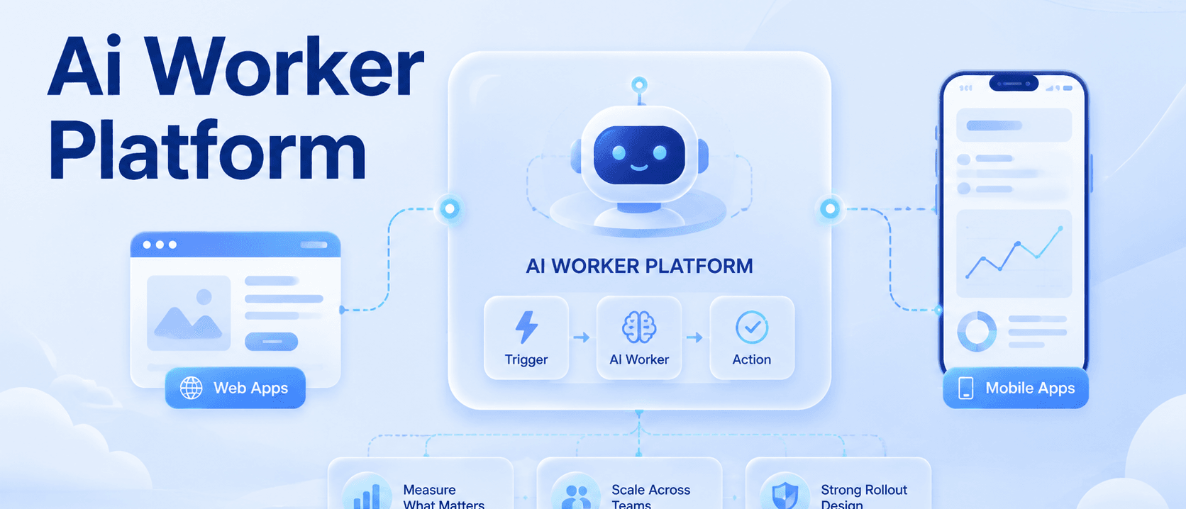 面向网页应用与移动应用的 AI 员工平台