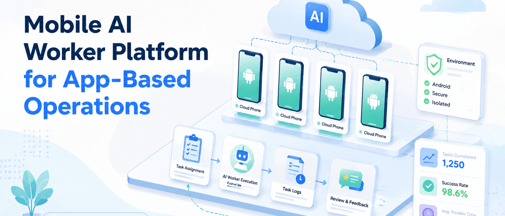 面向应用侧运营的移动 AI 工人平台