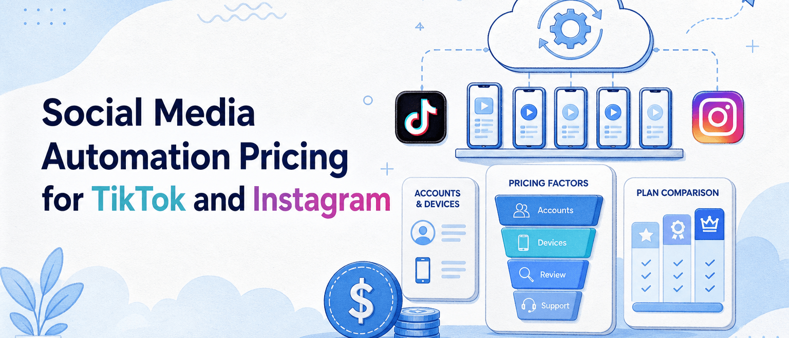 TikTok 与 Instagram 工作流的社交媒体自动化定价