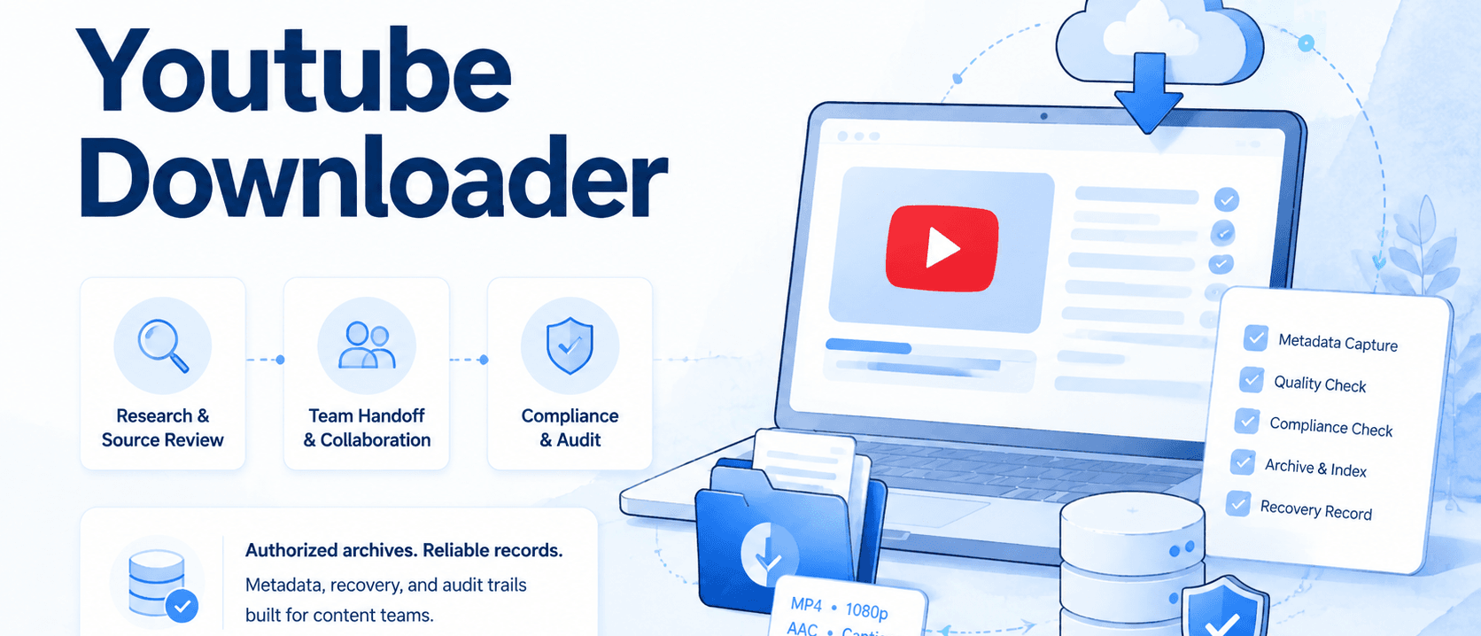 YouTube 下载器:内容团队的研究与归档工作流