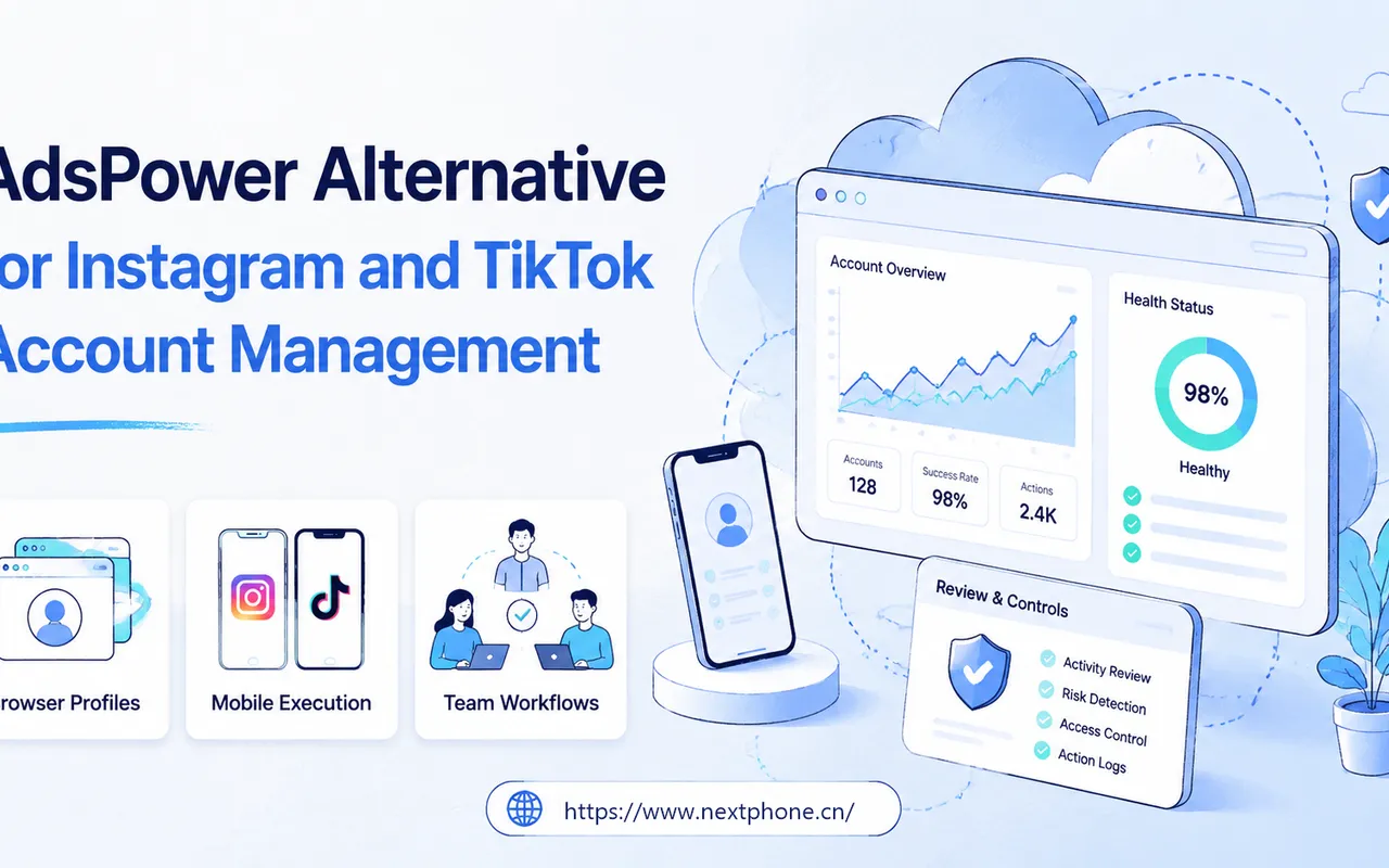 Instagram 与 TikTok 账号管理的 AdsPower 替代方案