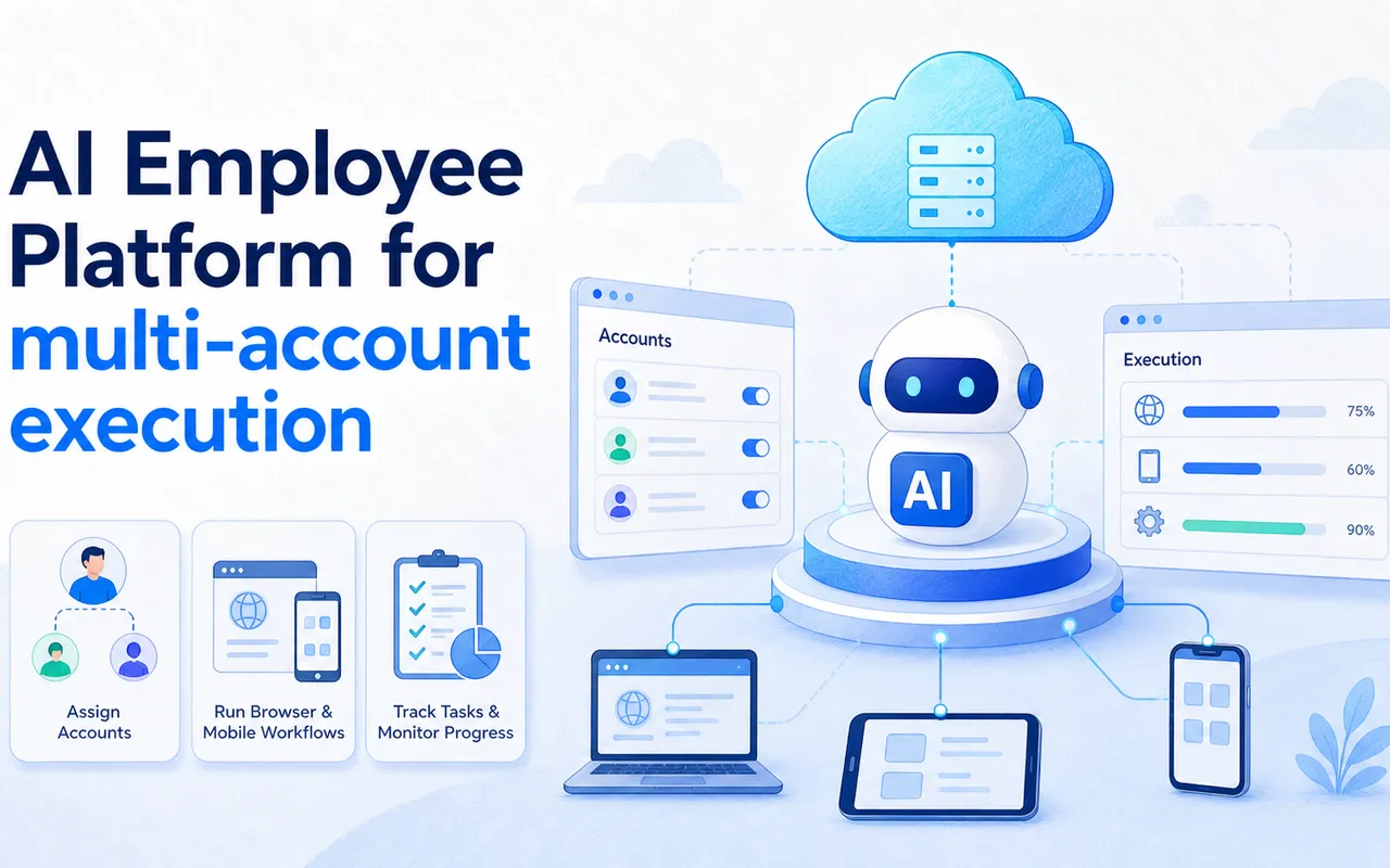 面向多账号执行的 AI 员工平台