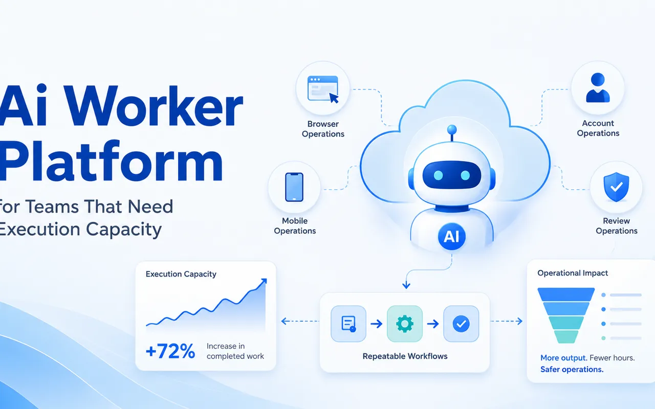 面向需要执行产能团队的 AI Worker 平台