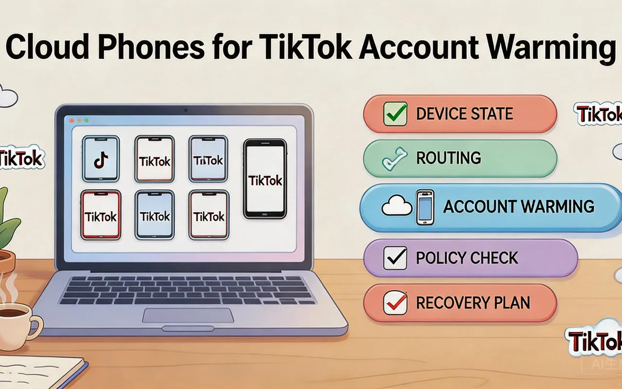 云手机用于 TikTok 账号预热
