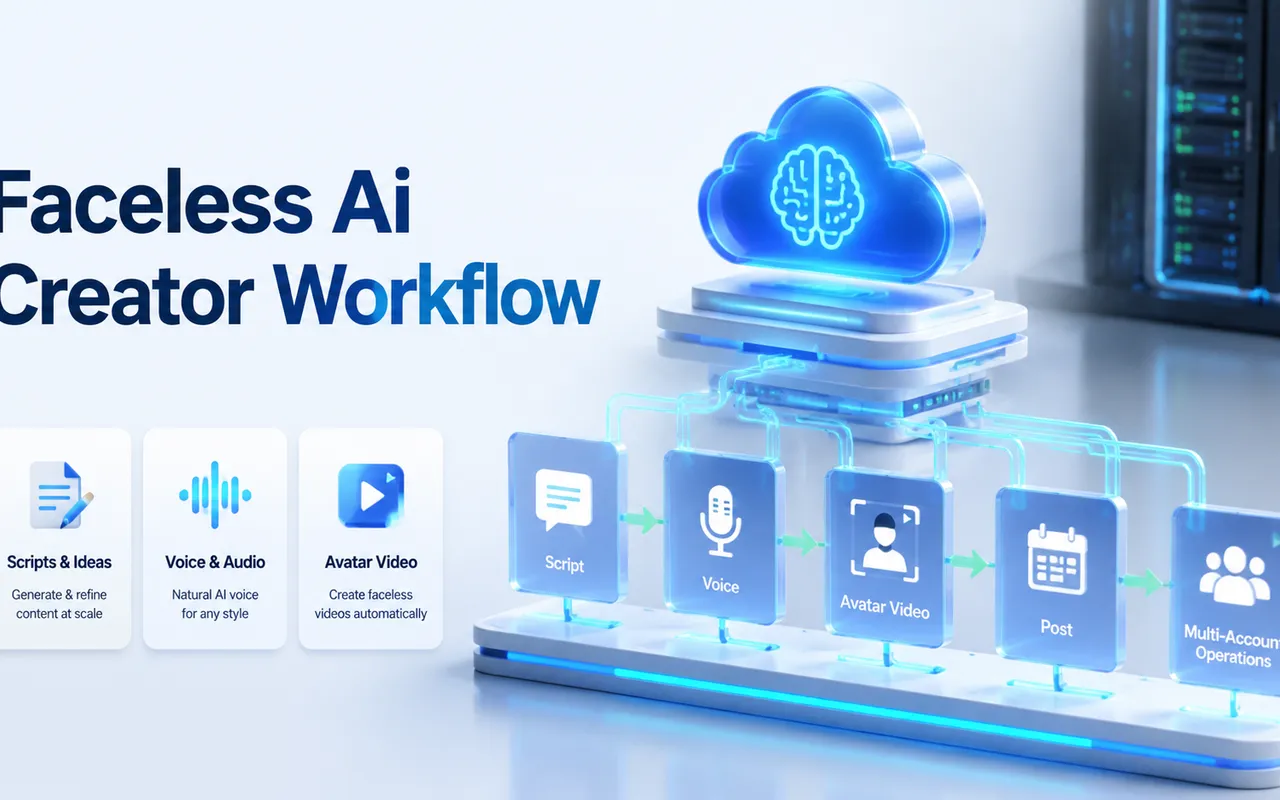 无露脸 AI 创作者工作流：面向真实社媒执行