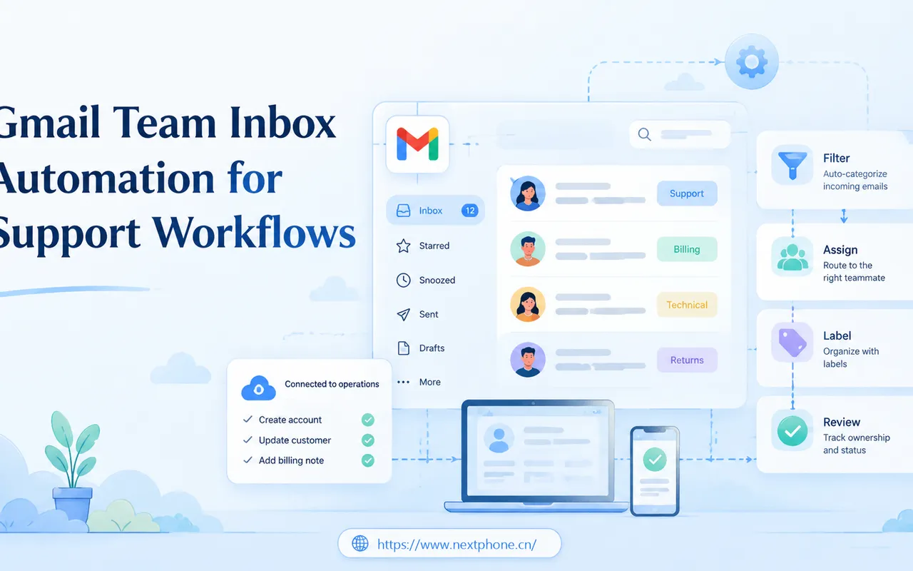 面向支持流程的 Gmail 团队收件箱自动化