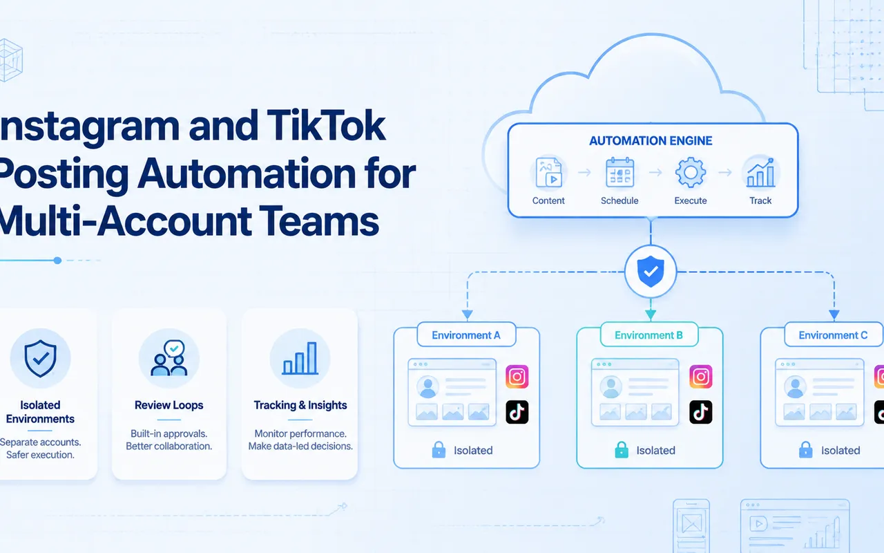 多账号团队的 Instagram 与 TikTok 发帖自动化