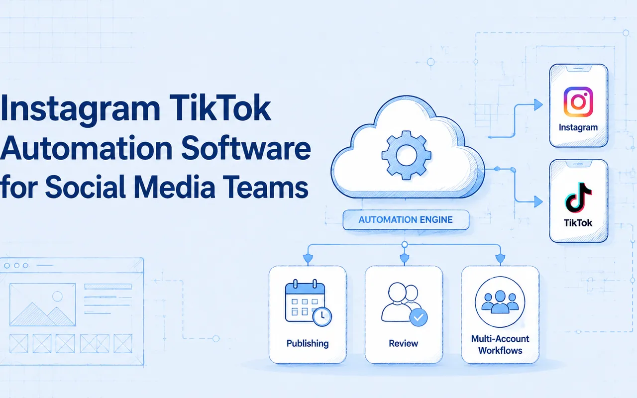 社媒团队的 Instagram TikTok 自动化软件