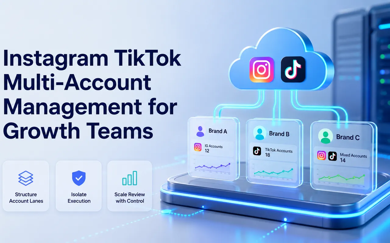 增长团队的 Instagram / TikTok 多账号管理