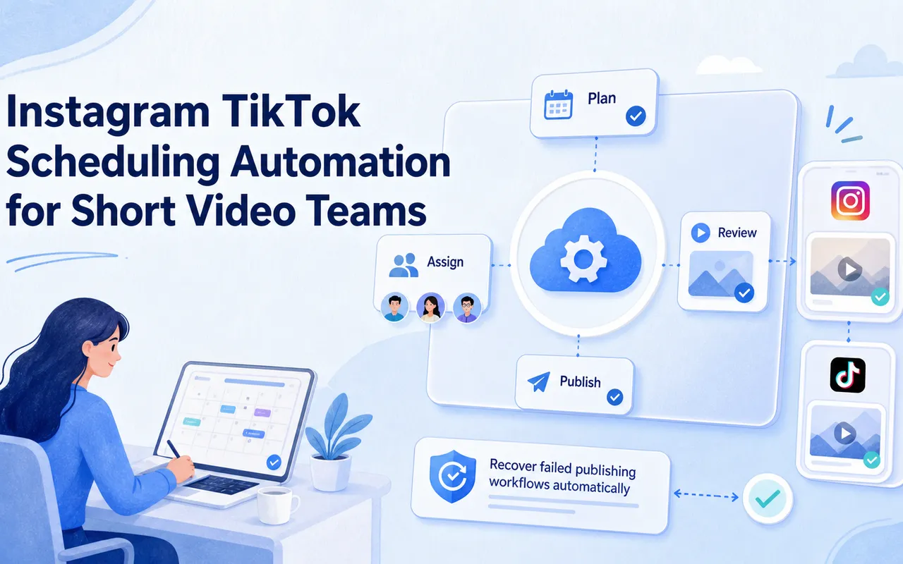 短视频团队的 Instagram TikTok 排期自动化