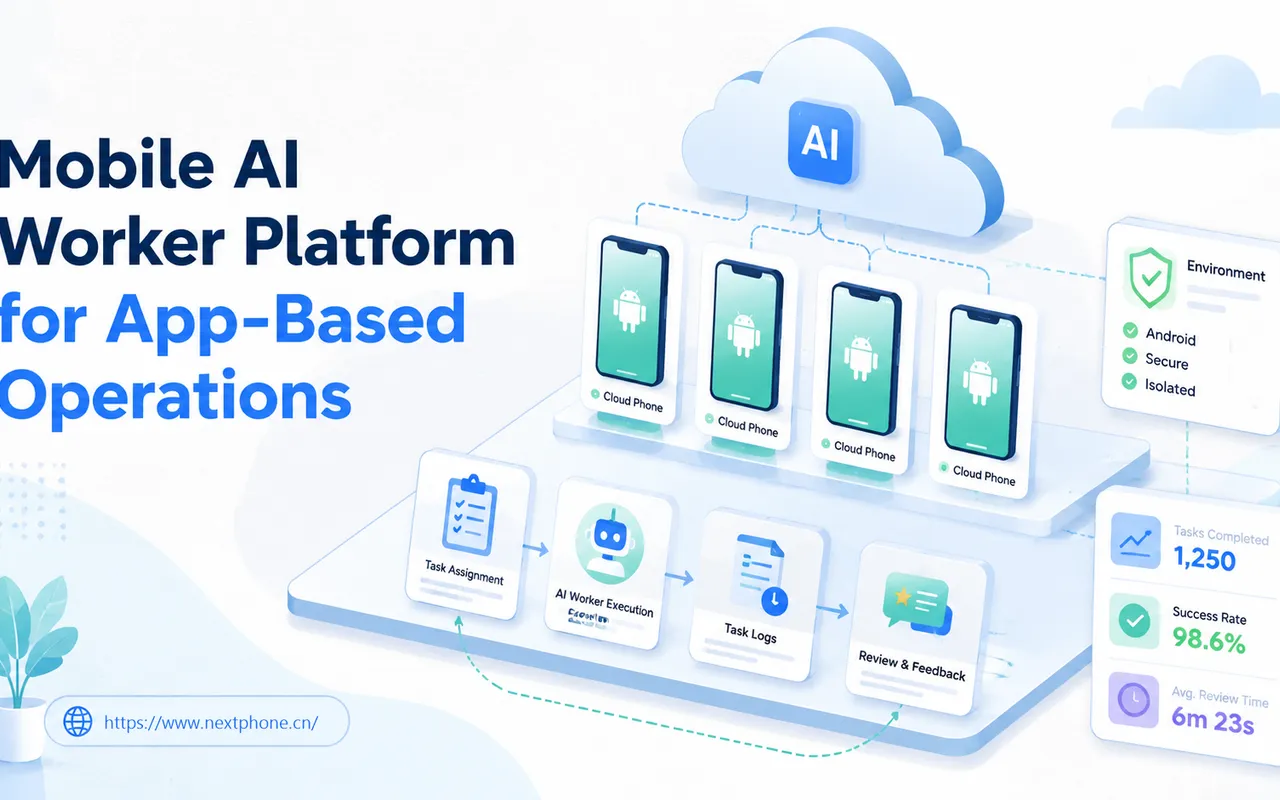 面向应用侧运营的移动 AI 工人平台