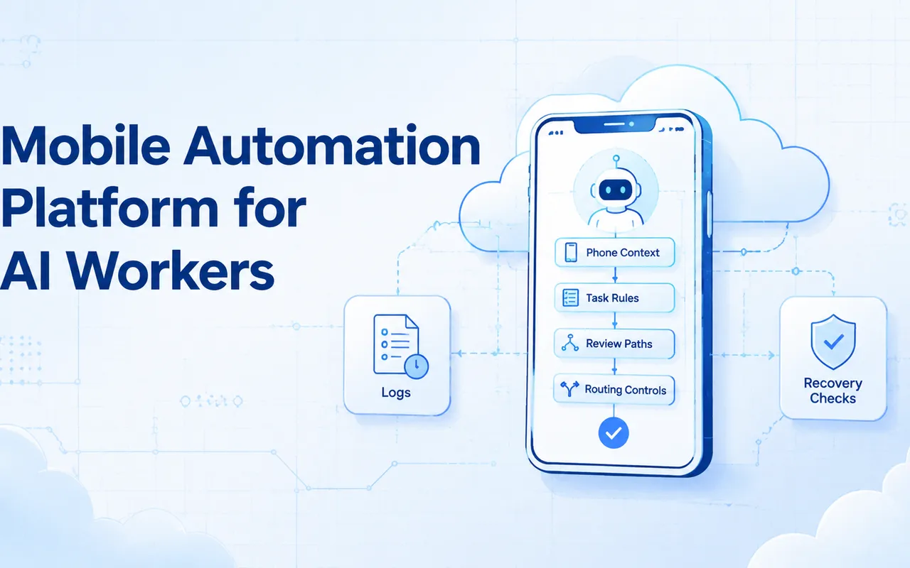 面向 AI 工人的移动自动化平台