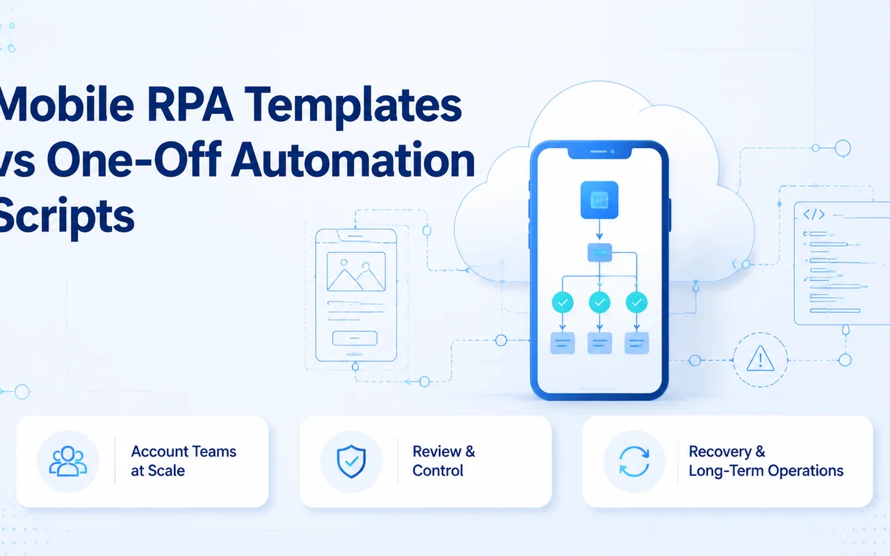 移动 RPA 模板 vs 一次性自动化脚本