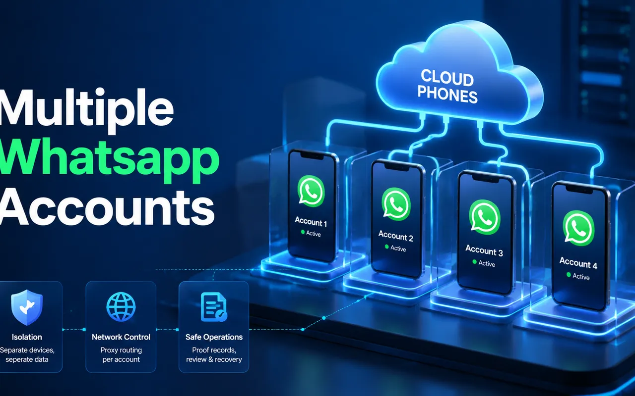 云手机上的多 WhatsApp 账号：搭建与风险