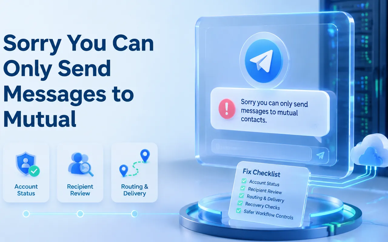 Sorry You Can Only Send Messages to Mutual Contacts：Telegram 修复清单