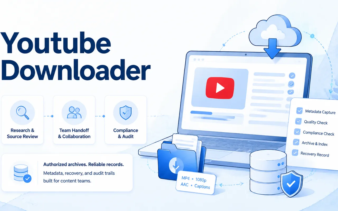 YouTube 下载器:内容团队的研究与归档工作流